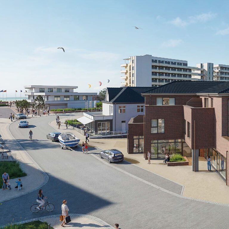 Ferienwohnungen in Grömitz am Ostseestrand – moderne Neubauten in Strandnähe mit lebendiger Promenade, direktem Zugang zur Küste und attraktiver Lage.